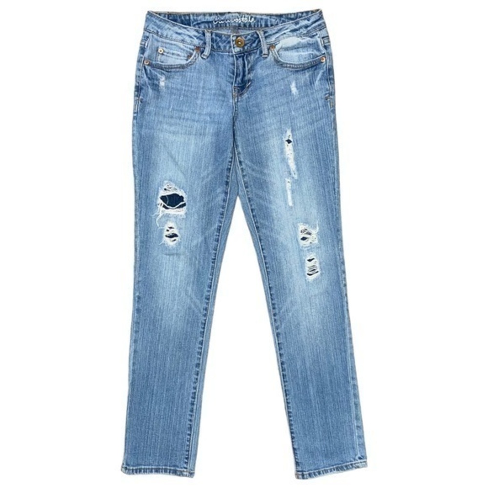 Aeropostale Bayla 99% Cotton Medium Wash Skinny Jeans Size 0 Short